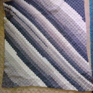 Handmade gray afghan